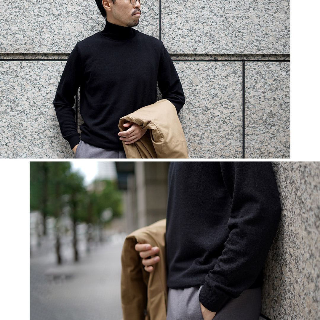 MOONCASTLE(ムーンキャッスル) エクストラファインメリノウール タートルネック