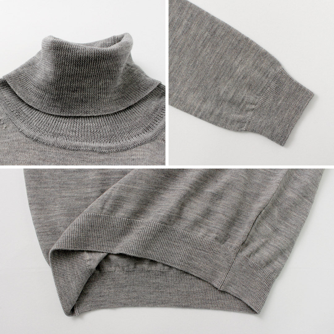 MOONCASTLE(ムーンキャッスル) エクストラファインメリノウール タートルネック