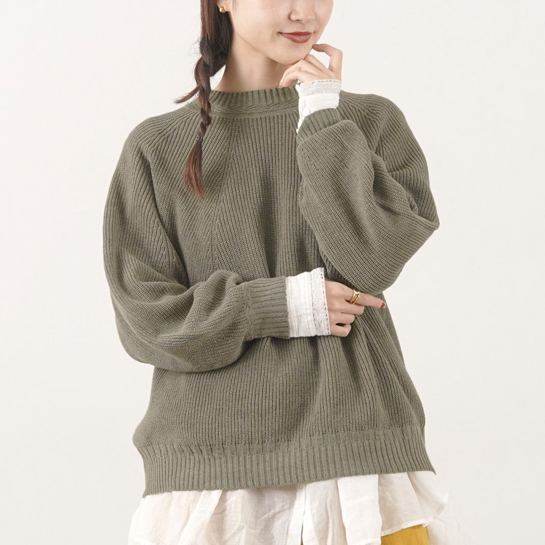 TUMUGU(ツムグ) ランダムリブニット ホールガーメント プルオーバー