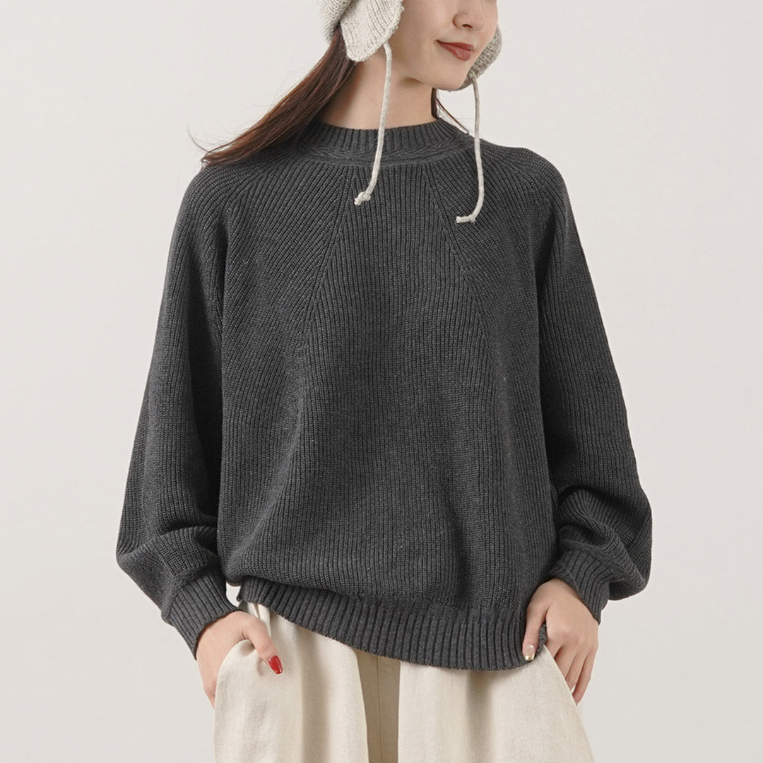 TUMUGU(ツムグ) ランダムリブニット ホールガーメント プルオーバー