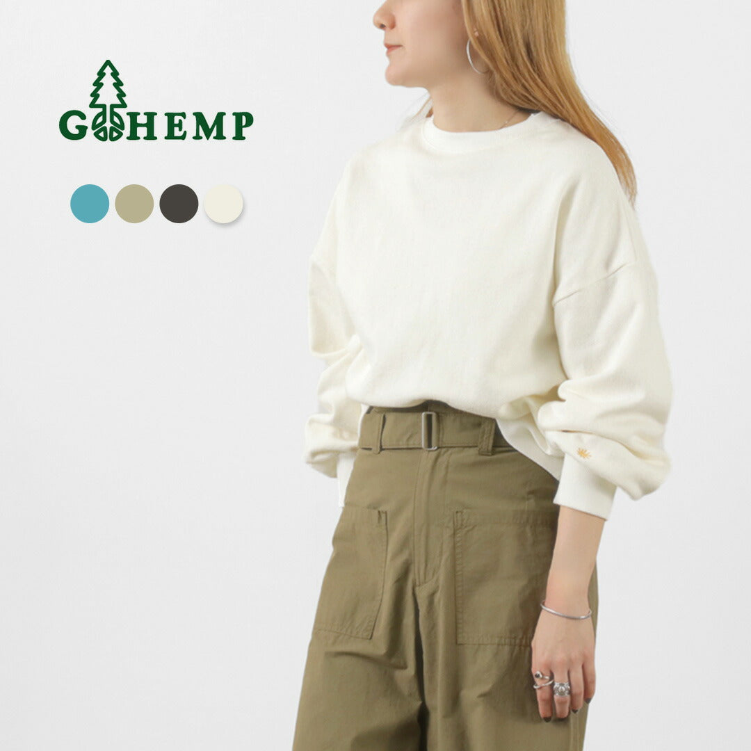 【50%OFF】GOHEMP(ゴーヘンプ) レクタングル クルースウェット