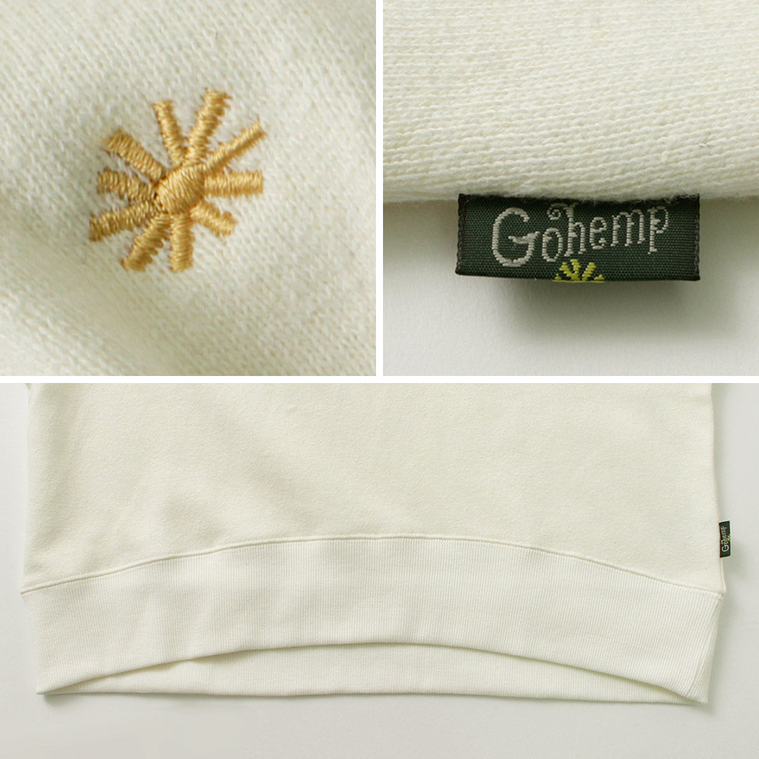 【50%OFF】GOHEMP(ゴーヘンプ) レクタングル クルースウェット