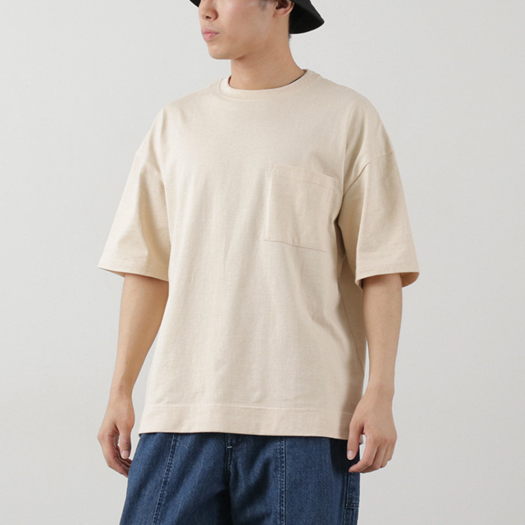 GOHEMP(ゴーヘンプ) ワイド スリット Tシャツ ヘザー