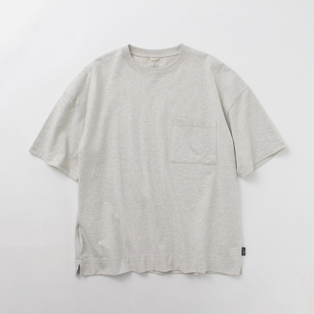 GOHEMP(ゴーヘンプ) ワイド スリット Tシャツ ヘザー