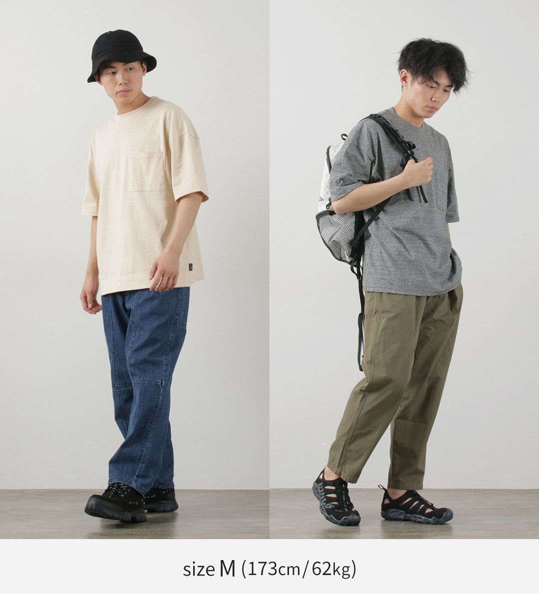 GOHEMP(ゴーヘンプ) ワイド スリット Tシャツ ヘザー