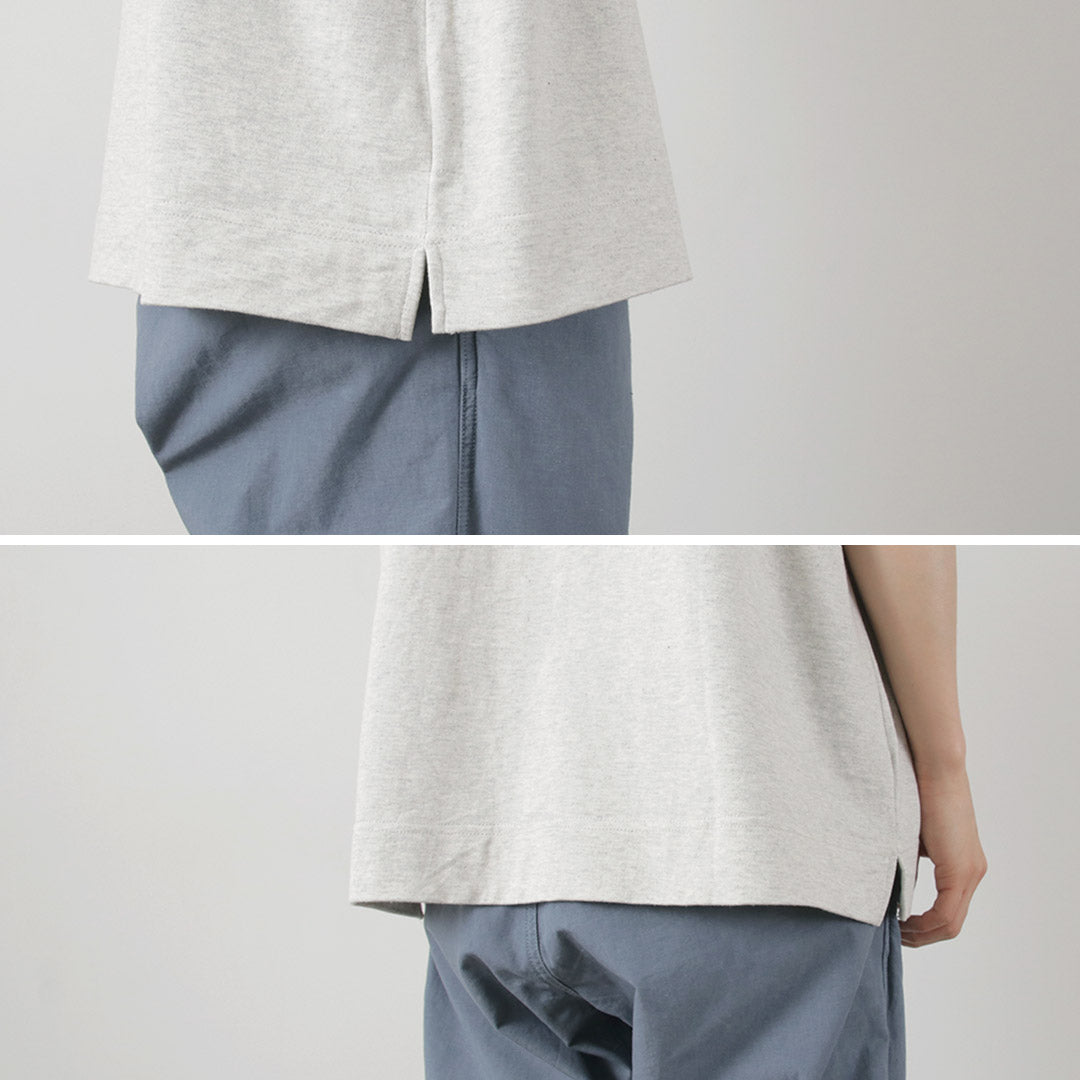 GOHEMP(ゴーヘンプ) ワイド スリット Tシャツ ヘザー