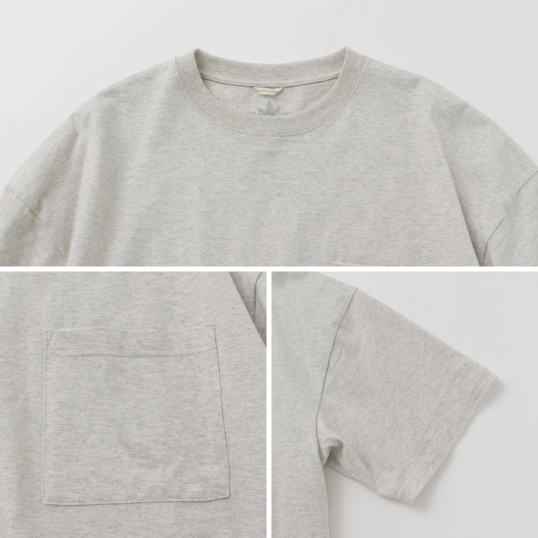 GOHEMP(ゴーヘンプ) ワイド スリット Tシャツ ヘザー