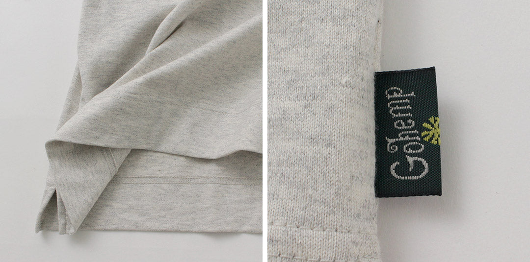 GOHEMP(ゴーヘンプ) ワイド スリット Tシャツ ヘザー