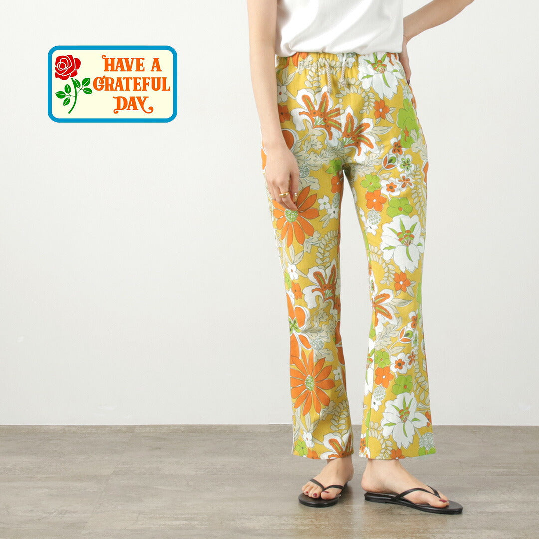 HAVE A GRATEFUL DAY(ハブアグレイトフルデイ)フラワーカット イージーパンツ