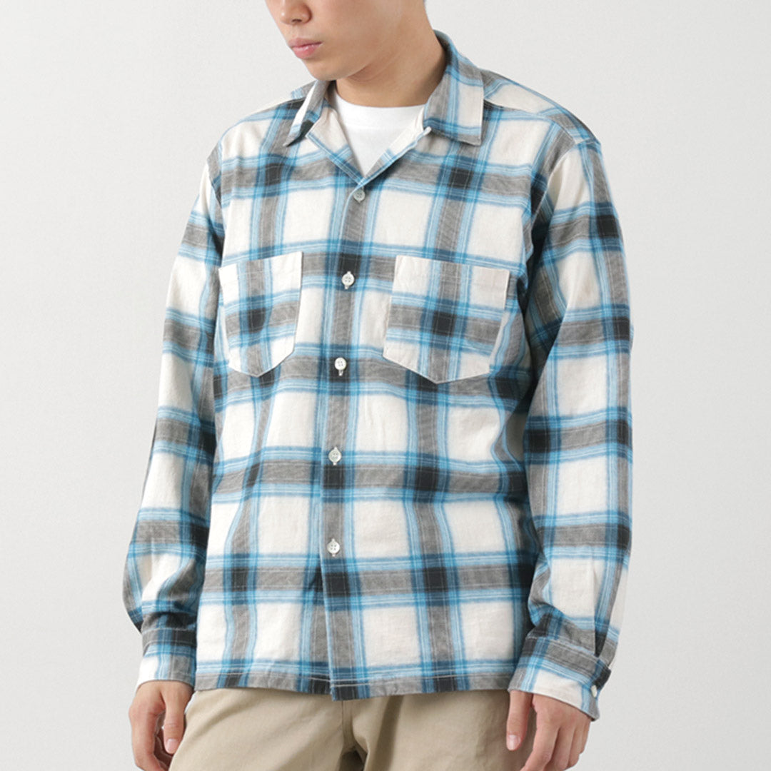 【30%OFF】GOOD ON(グッドオン) カラー別注 オンブレ ロングスリーブ オープンシャツ