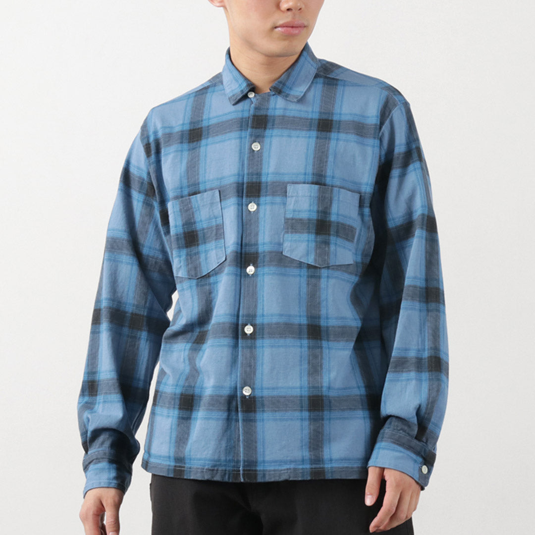 【30%OFF】GOOD ON(グッドオン) カラー別注 オンブレ ロングスリーブ オープンシャツ
