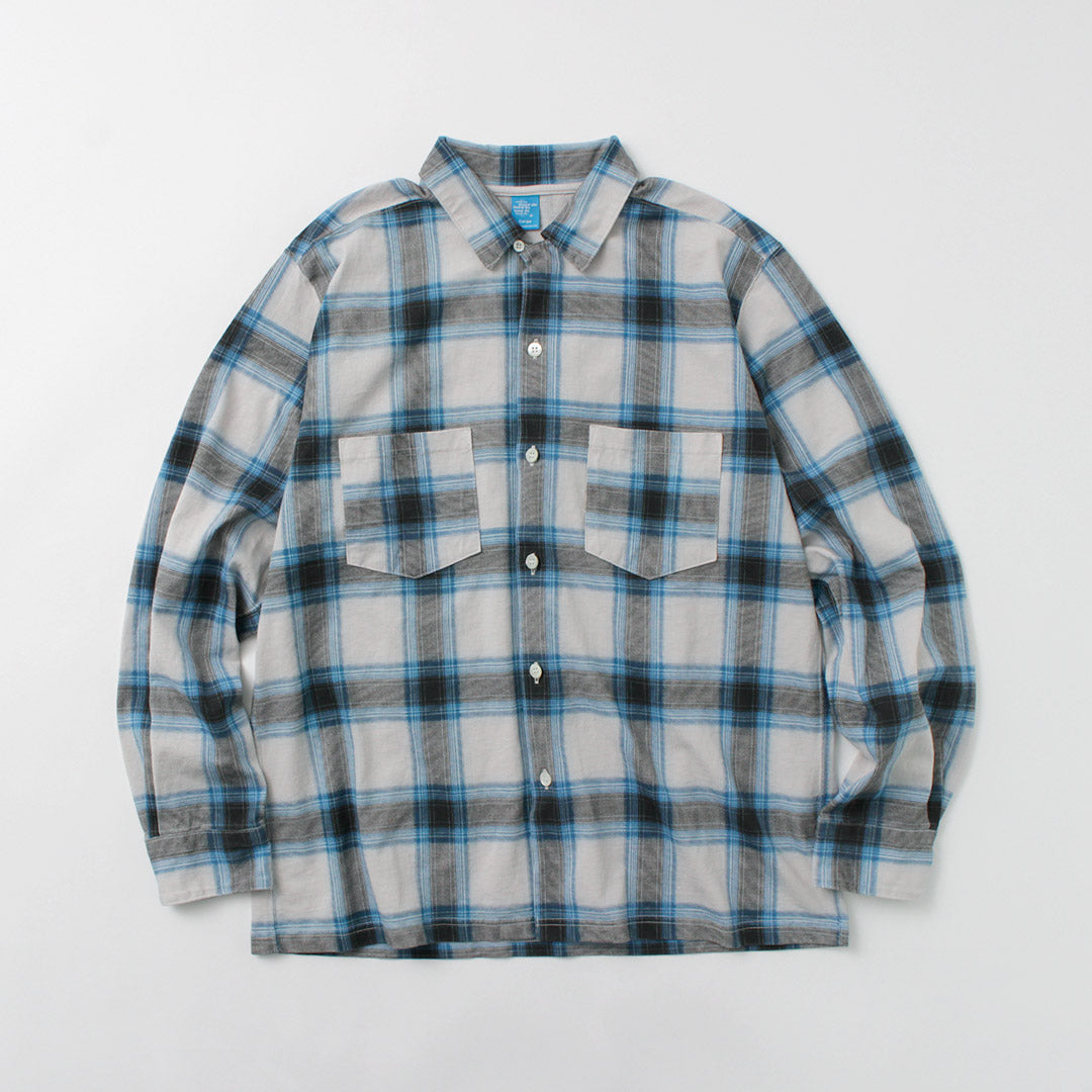 【30%OFF】GOOD ON(グッドオン) カラー別注 オンブレ ロングスリーブ オープンシャツ