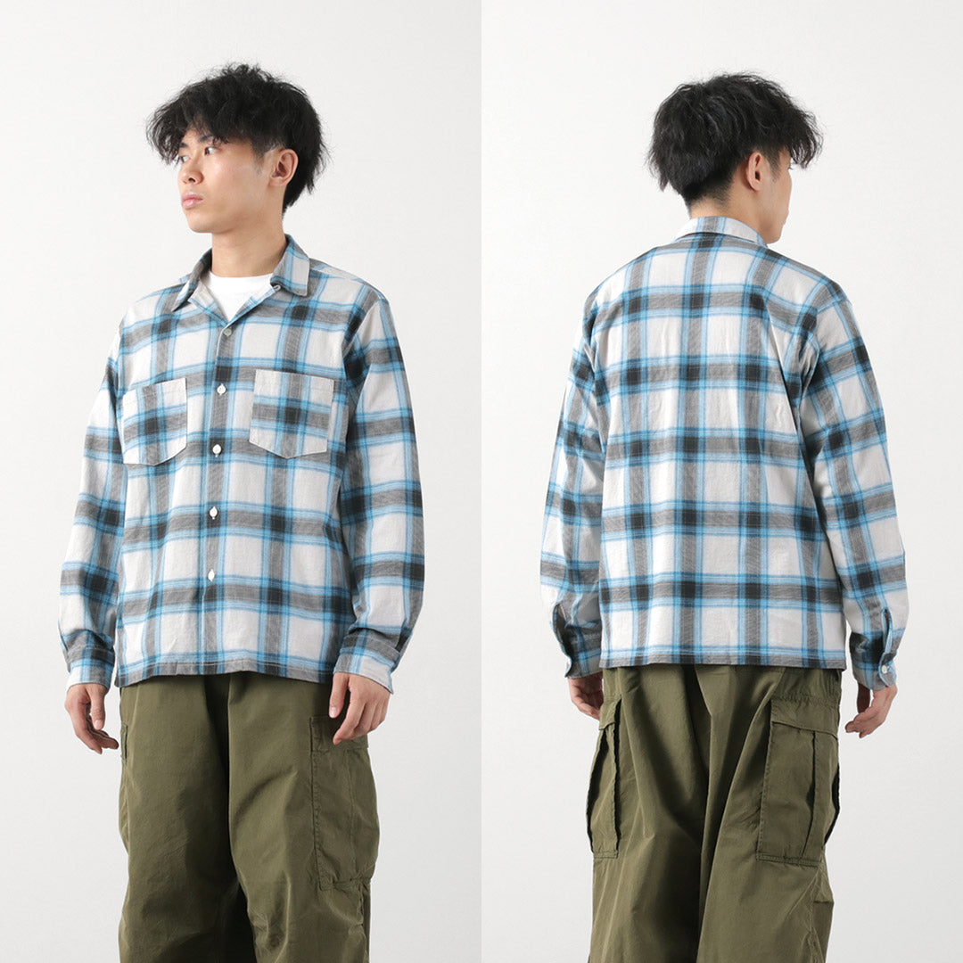 【30%OFF】GOOD ON(グッドオン) カラー別注 オンブレ ロングスリーブ オープンシャツ