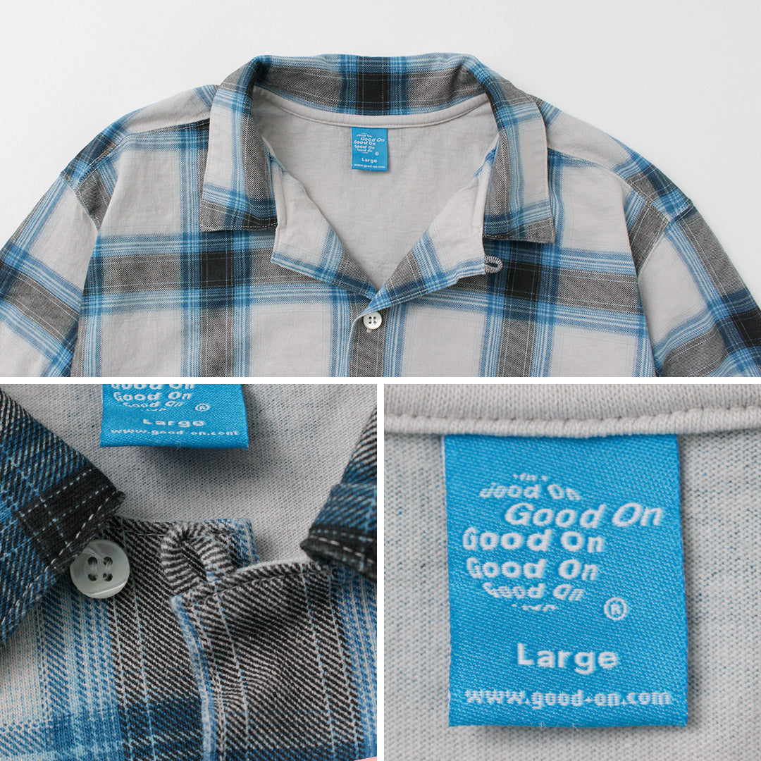 【30%OFF】GOOD ON(グッドオン) カラー別注 オンブレ ロングスリーブ オープンシャツ