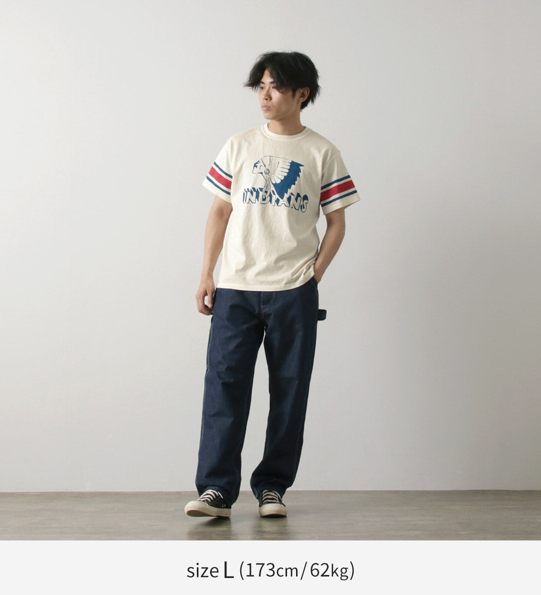 GOOD ON(グッドオン) ヴィンテージスリーブ インディアン S/S Tシャツ