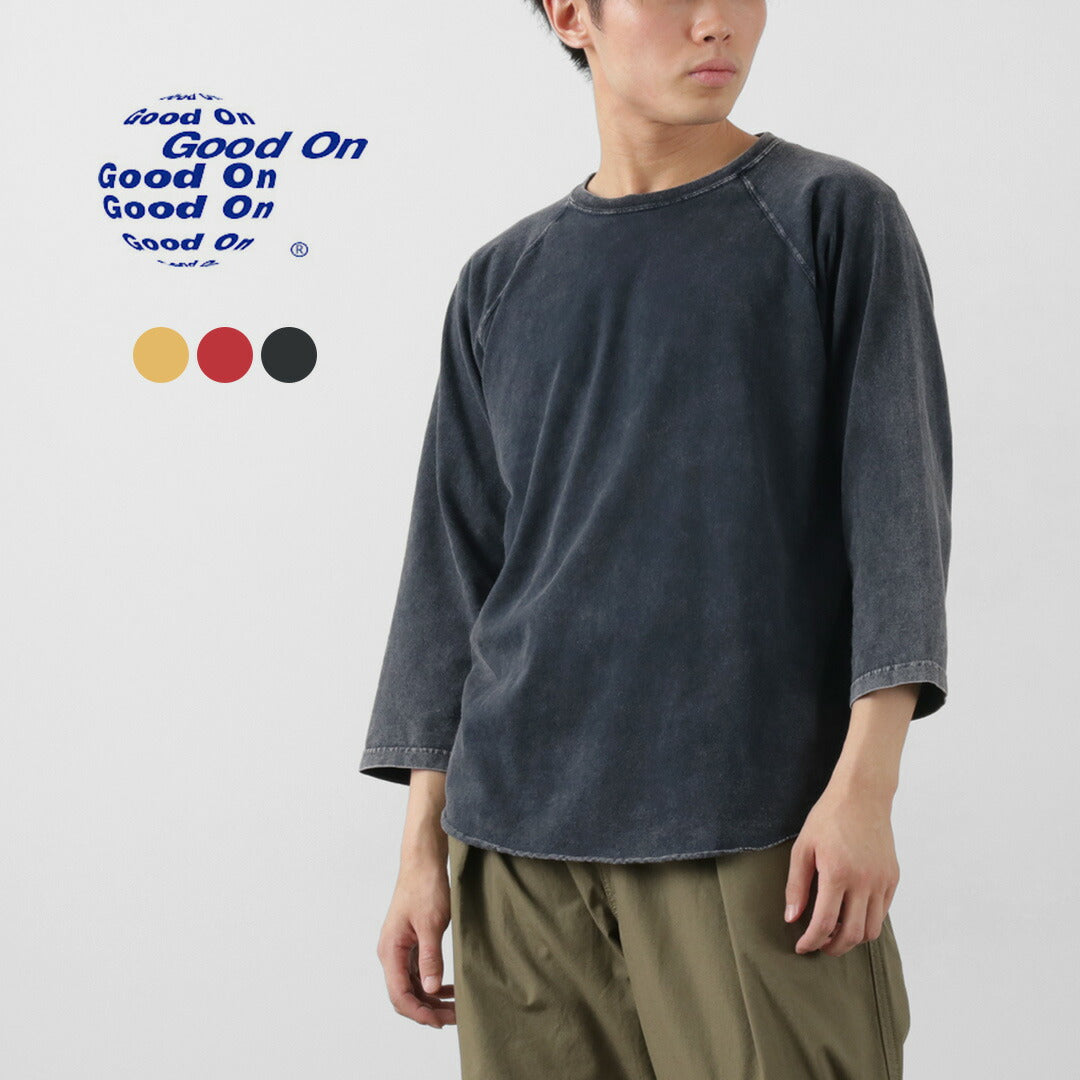 GOOD ON(グッドオン) ヴィンテージダイ ベースボールTシャツ