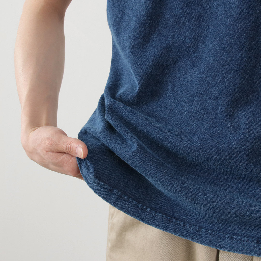 GOOD ON(グッドオン) ショートスリーブ ヘンリーTシャツ/インディゴシェーブ