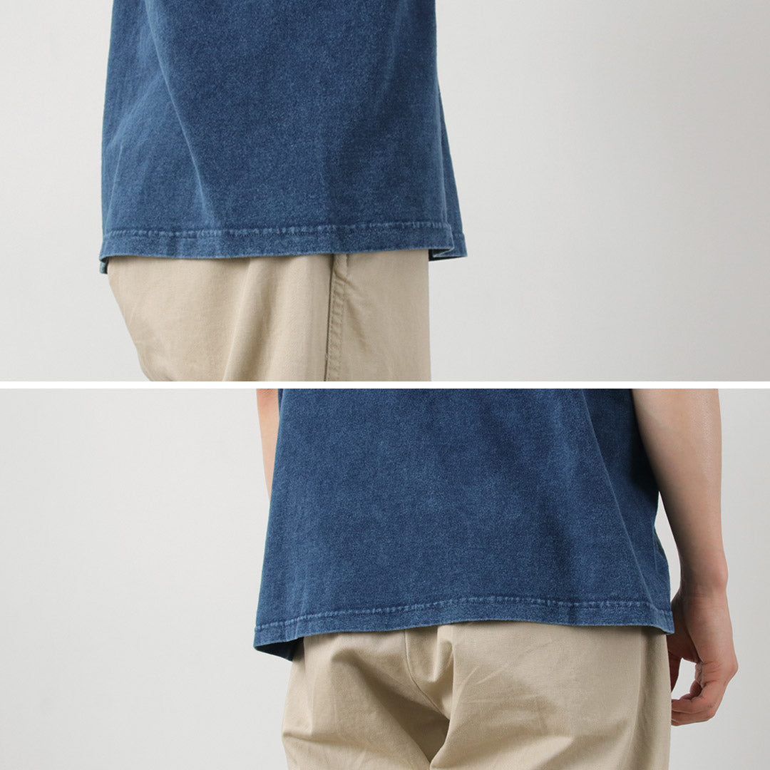 GOOD ON(グッドオン) ショートスリーブ ヘンリーTシャツ/インディゴシェーブ