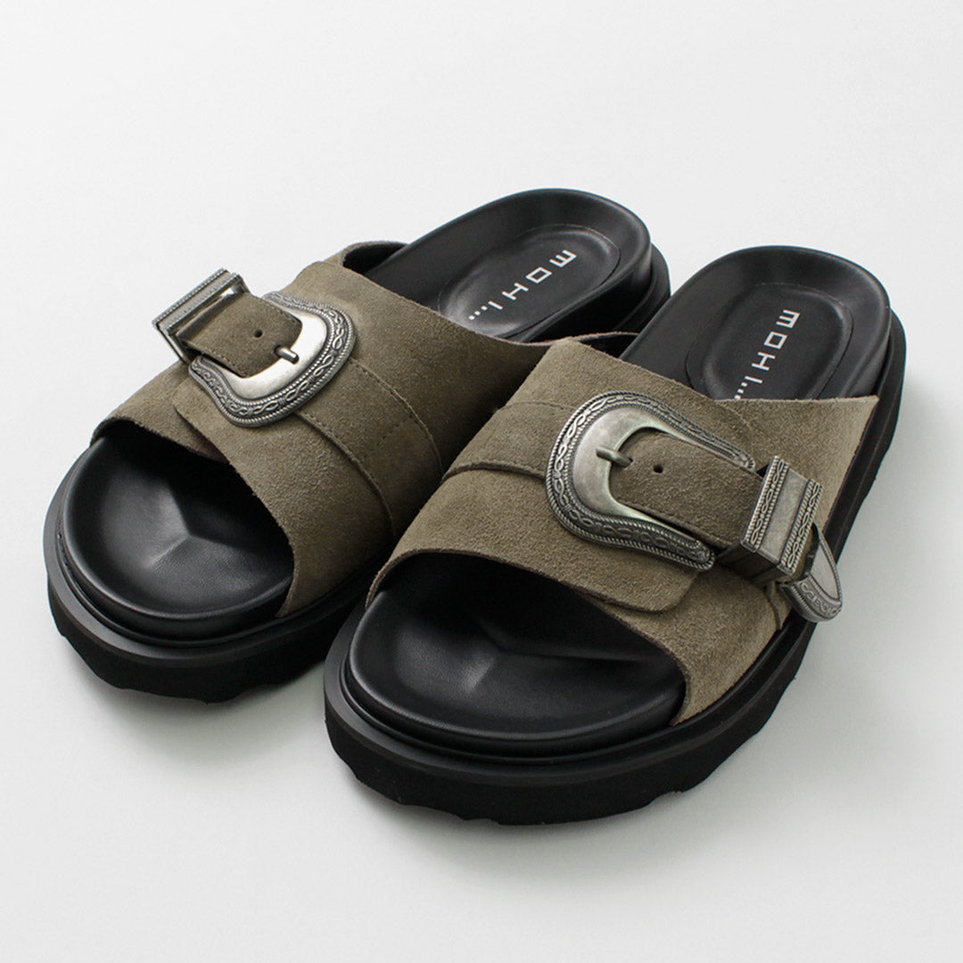 【20%OFF】MOHI(モヒ) バックルスエード サンダル
