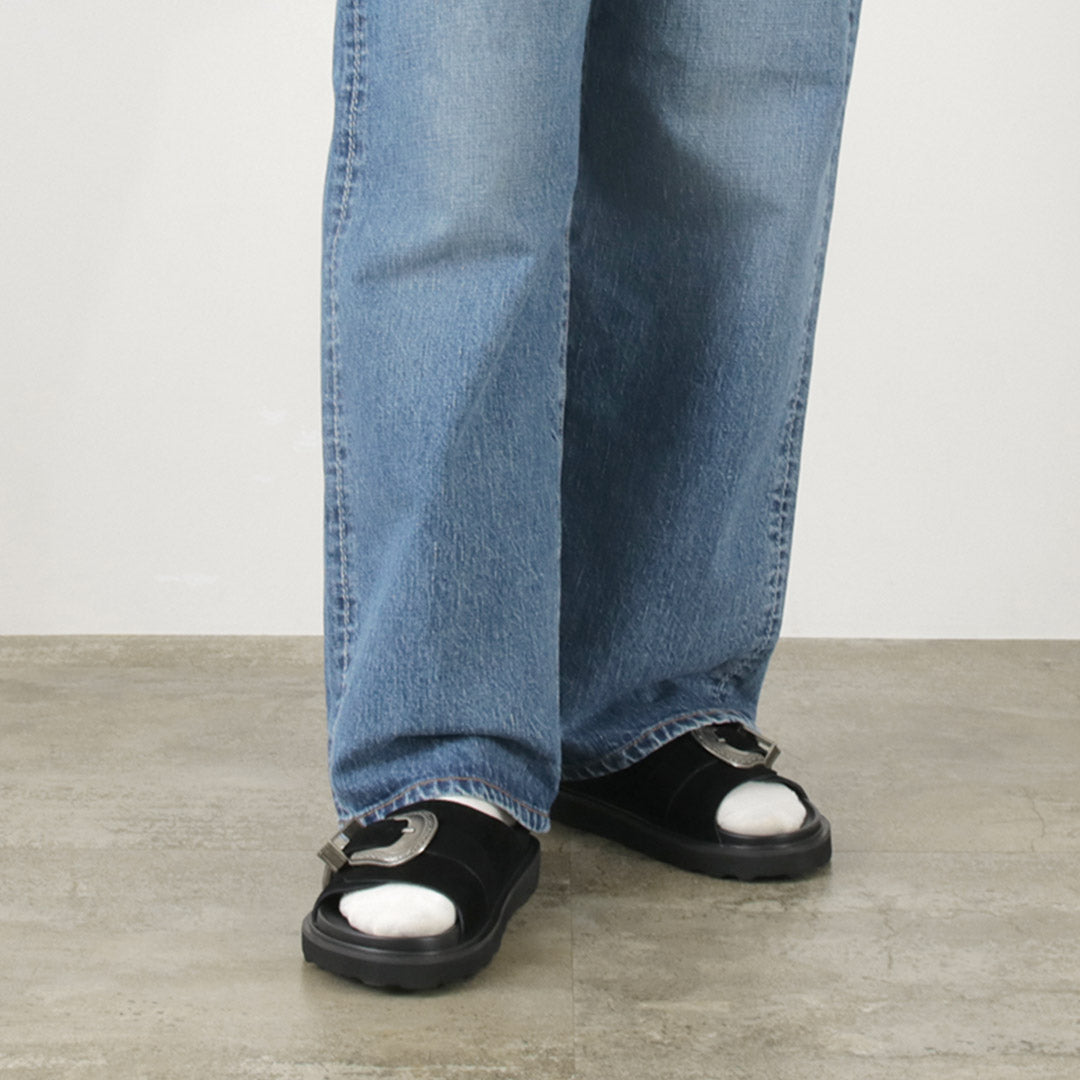 【20%OFF】MOHI(モヒ) バックルスエード サンダル