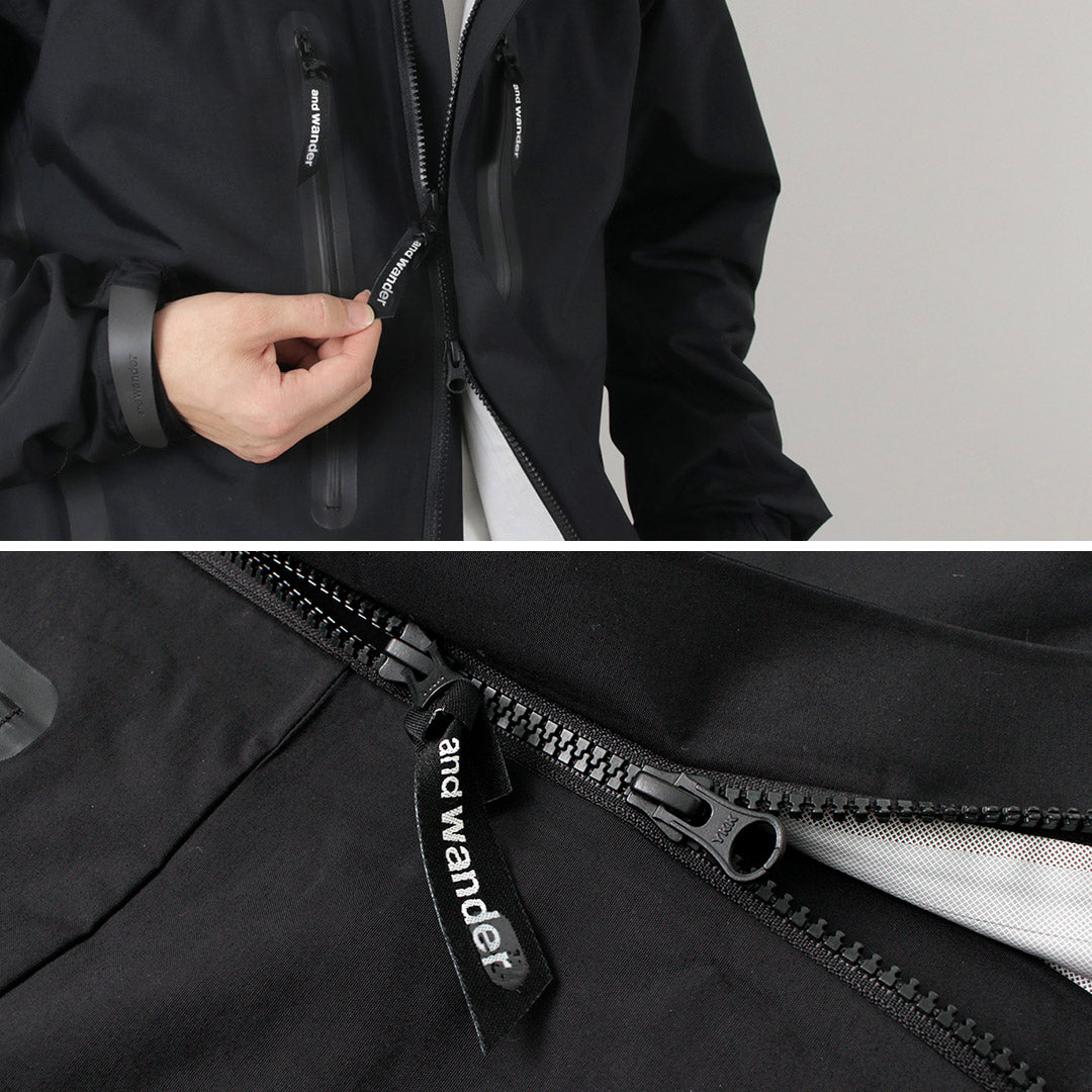 AND WANDER(アンドワンダー) 2.5レイヤー ハイカー レインジャケット