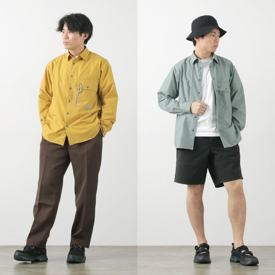 AND WANDER(アンドワンダー) ドライ ブリザブル ロングスリーブシャツ