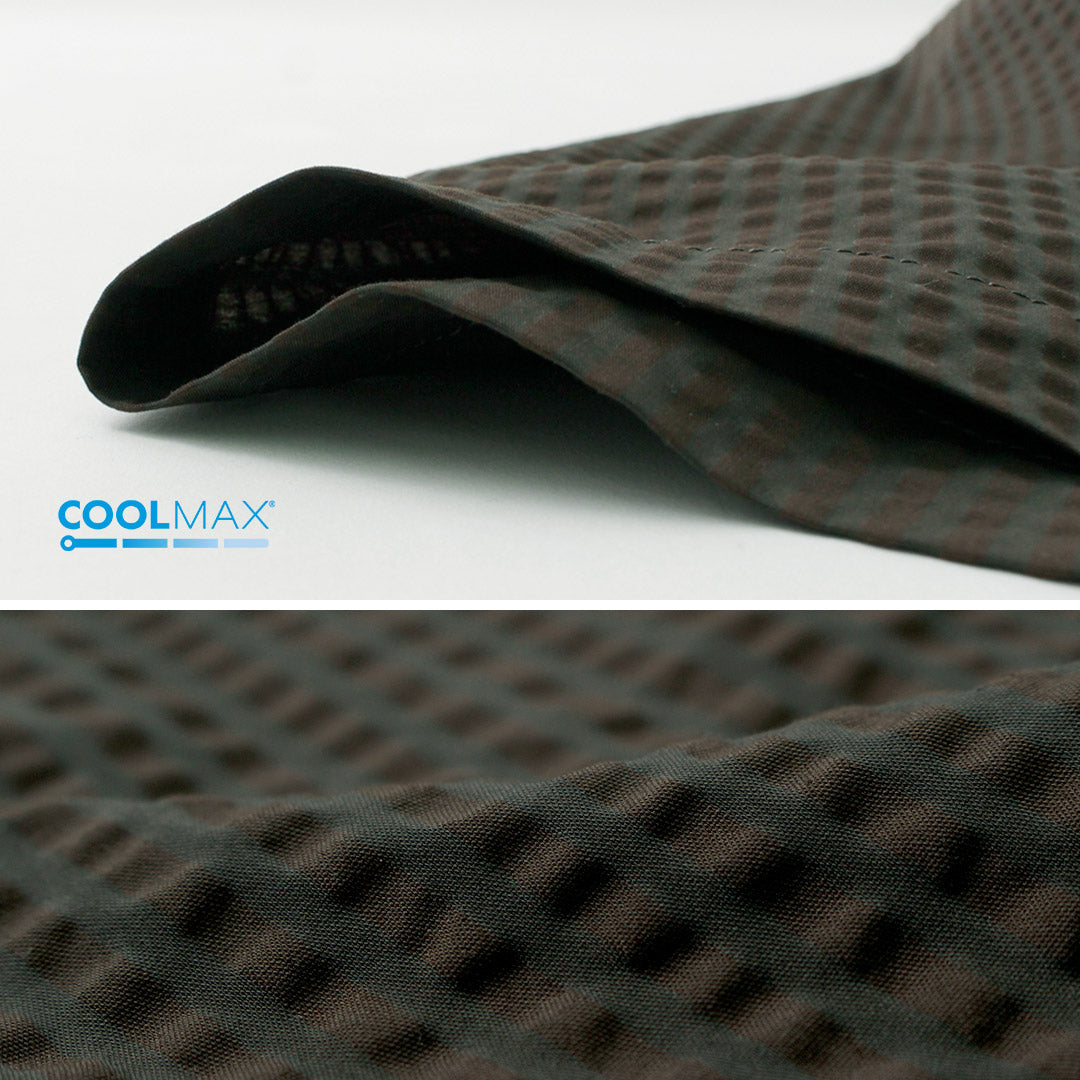 AND WANDER(アンドワンダー) ドライソフト シアサッカー ショートスリーブシャツ