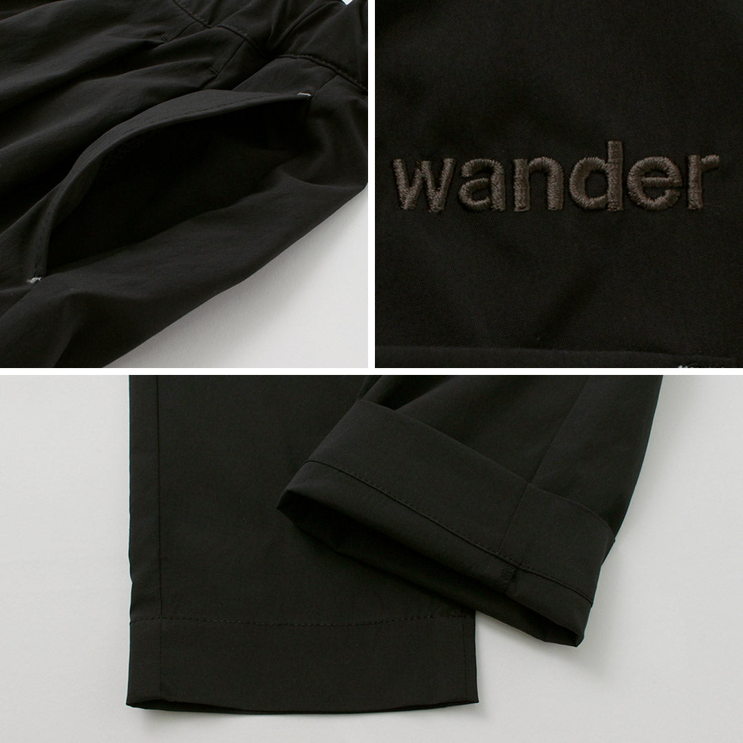 AND WANDER(アンドワンダー) UVカット ストレッチパンツ 日本製