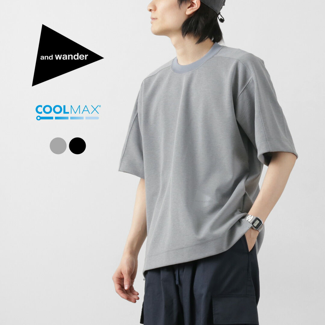 AND WANDER(アンドワンダー) UVカット ドライ ショートスリーブTシャツ
