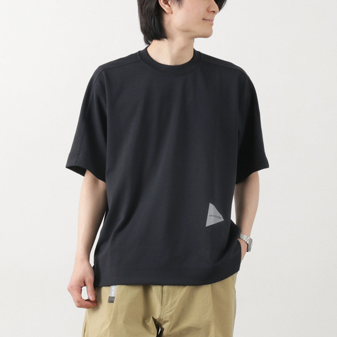 AND WANDER(アンドワンダー) UVカット ドライ ショートスリーブTシャツ