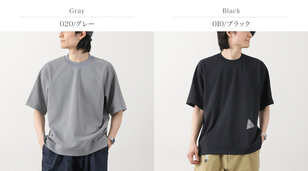 AND WANDER(アンドワンダー) UVカット ドライ ショートスリーブTシャツ