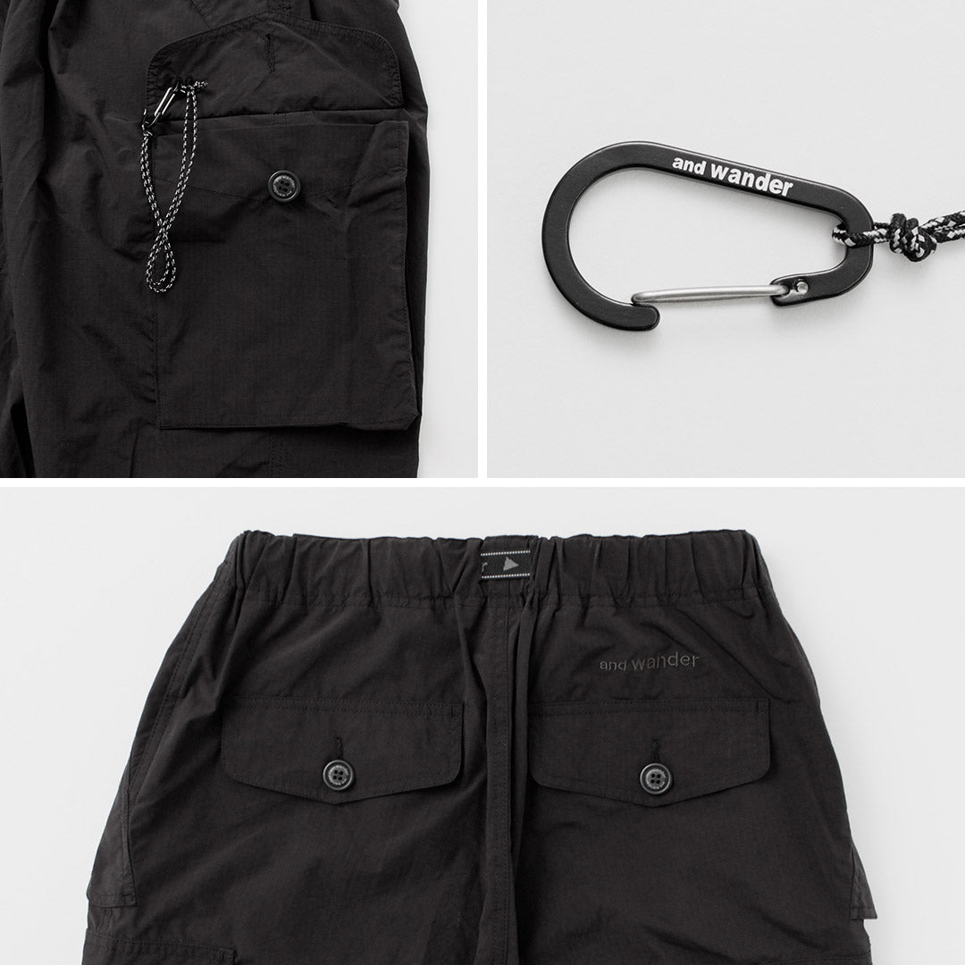 【30%OFF】AND WANDER(アンドワンダー) オーバーサイズ カーゴパンツ 2023年モデル
