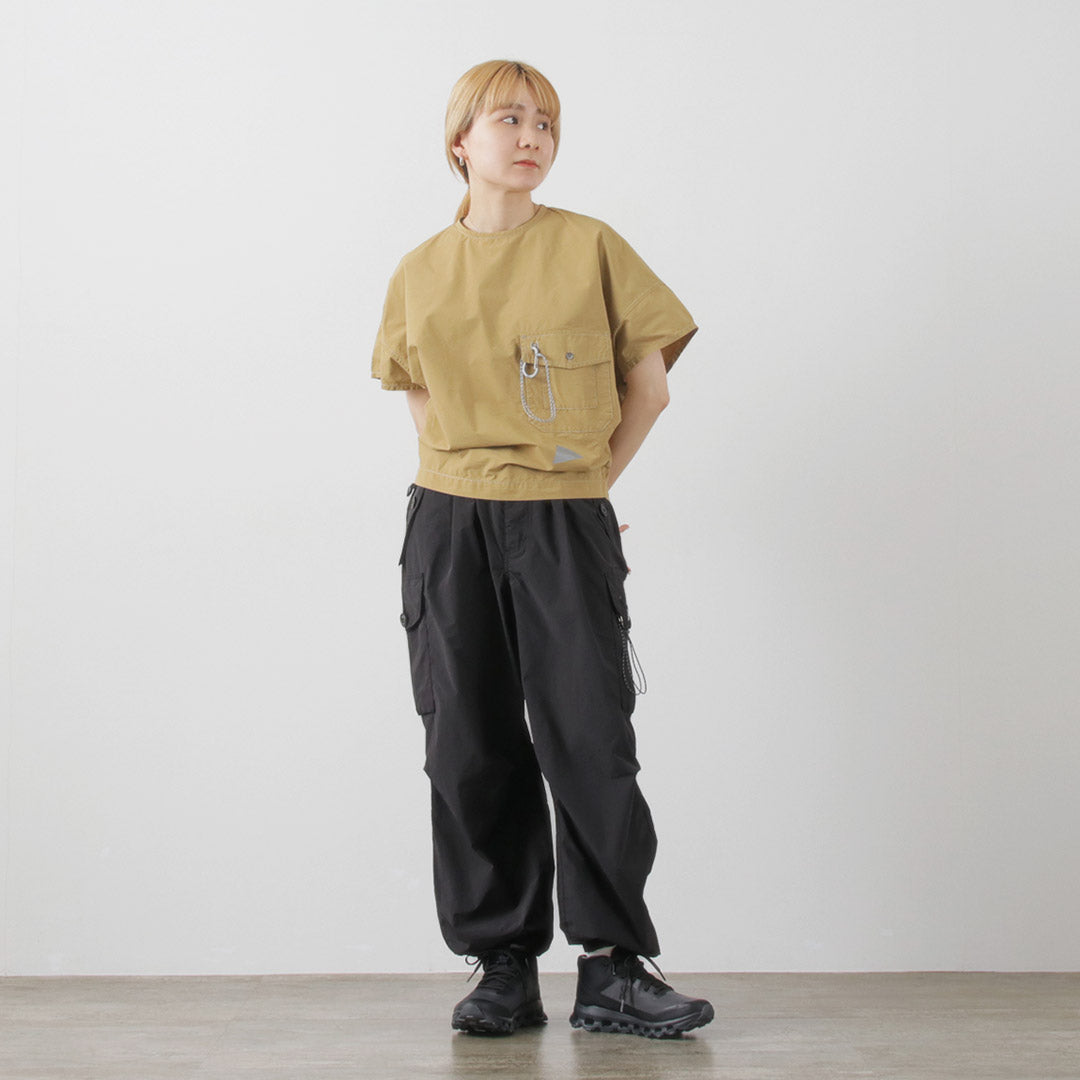 AND WANDER(アンドワンダー) オーバーサイズ カーゴパンツ W