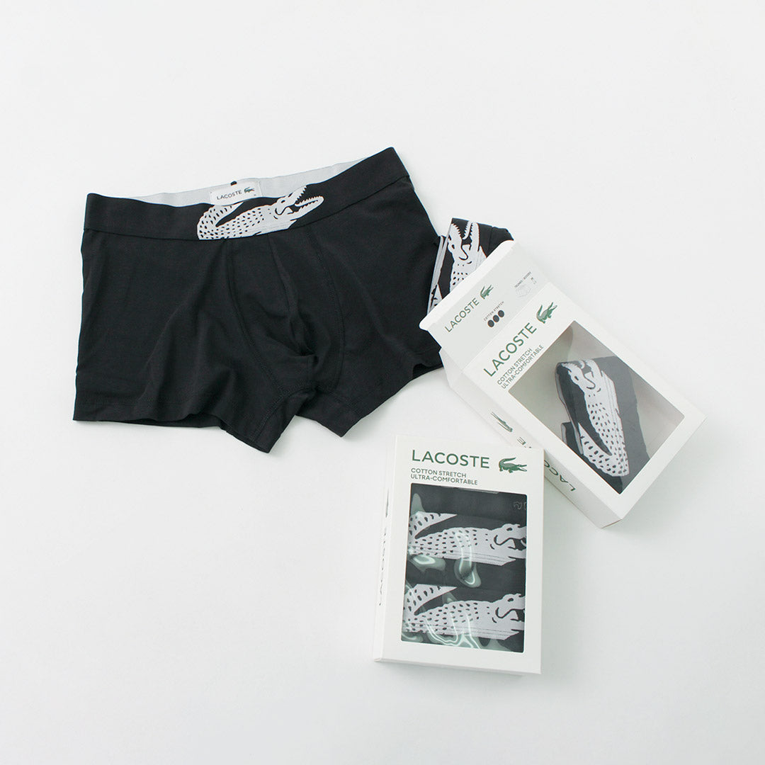 LACOSTE(ラコステ) クロックプリント 3パック ボクサーパンツ