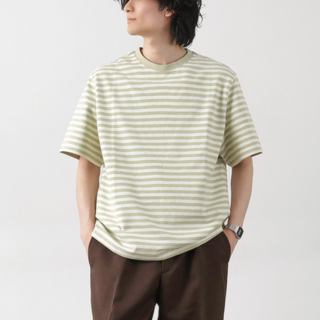 WAX LONDON(ワックスロンドン) ディーン ショートスリーブ ボーダーTシャツ ジョルトストライプ
