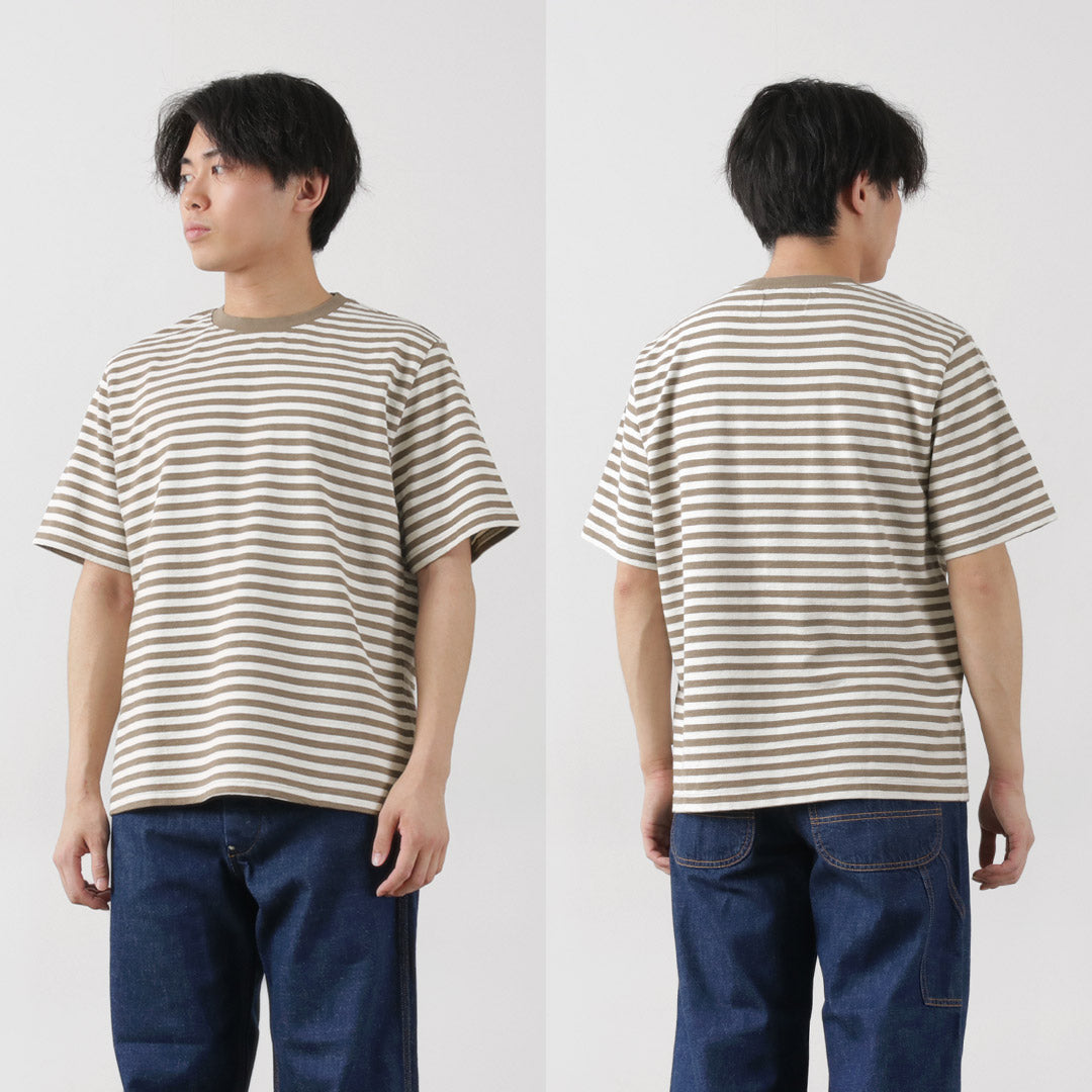 WAX LONDON(ワックスロンドン) ディーン ショートスリーブ ボーダーTシャツ ジョルトストライプ