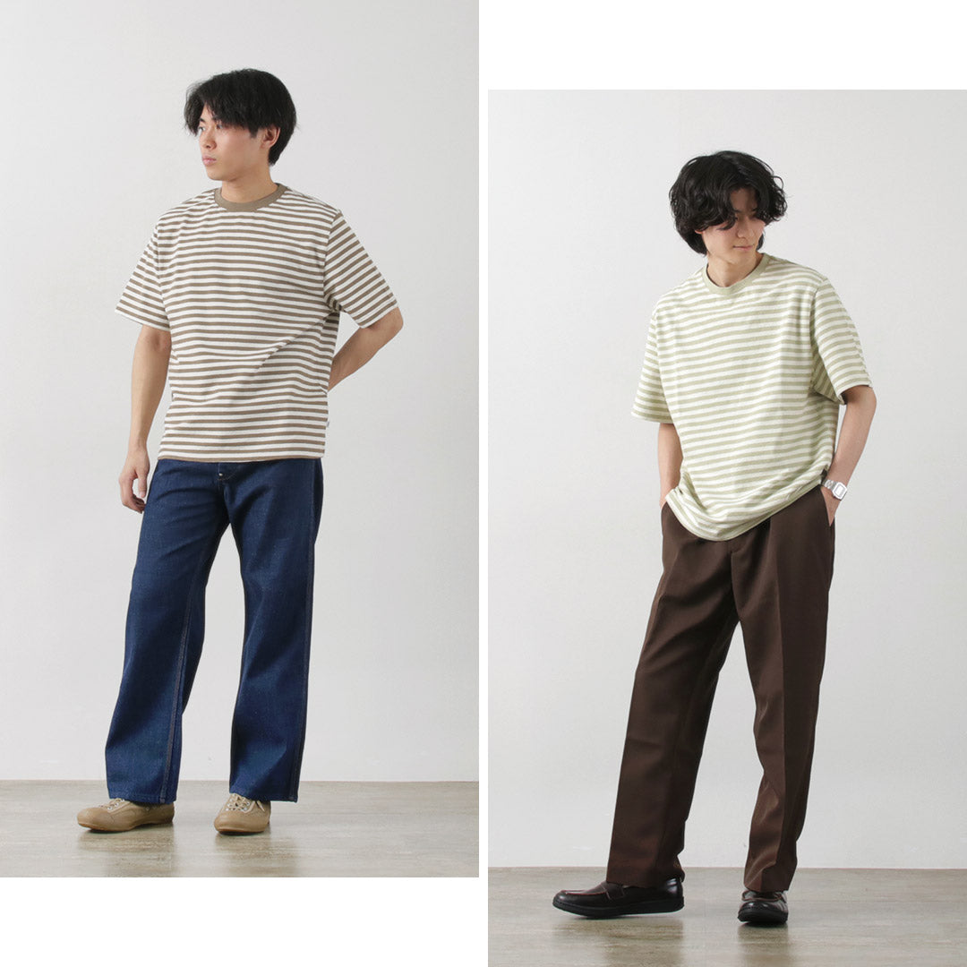 WAX LONDON(ワックスロンドン) ディーン ショートスリーブ ボーダーTシャツ ジョルトストライプ