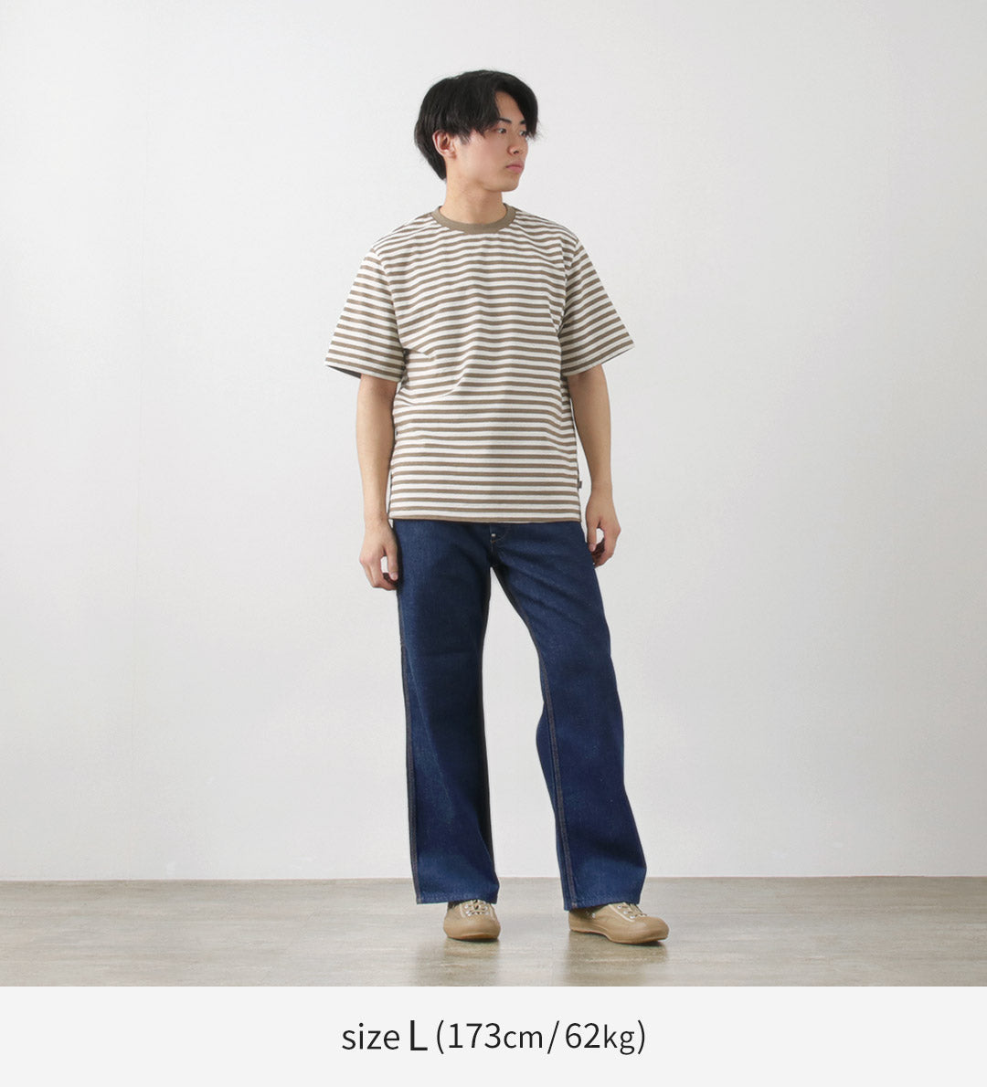 WAX LONDON(ワックスロンドン) ディーン ショートスリーブ ボーダーTシャツ ジョルトストライプ