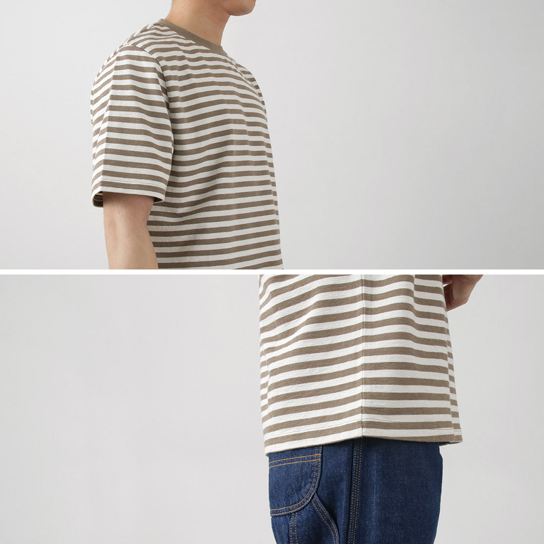 WAX LONDON(ワックスロンドン) ディーン ショートスリーブ ボーダーTシャツ ジョルトストライプ