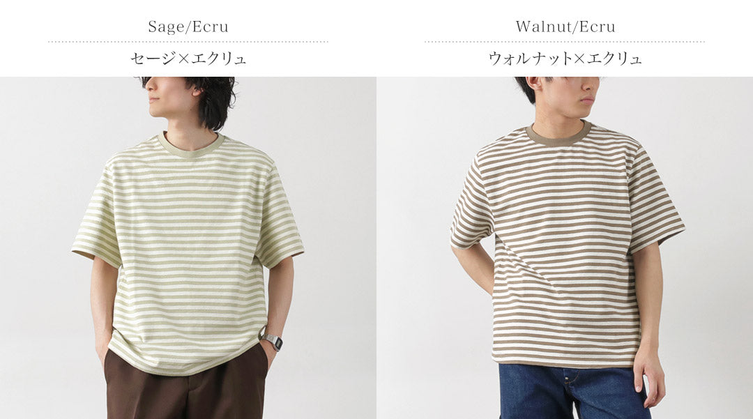 WAX LONDON(ワックスロンドン) ディーン ショートスリーブ ボーダーTシャツ ジョルトストライプ