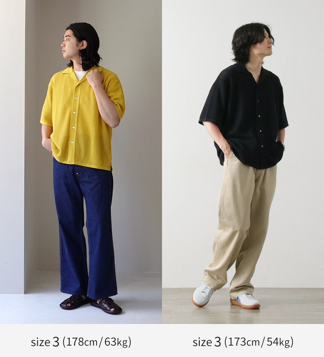 YONETOMI NEW BASIC(ヨネトミニューベーシック) コットン 透かし ニットシャツ