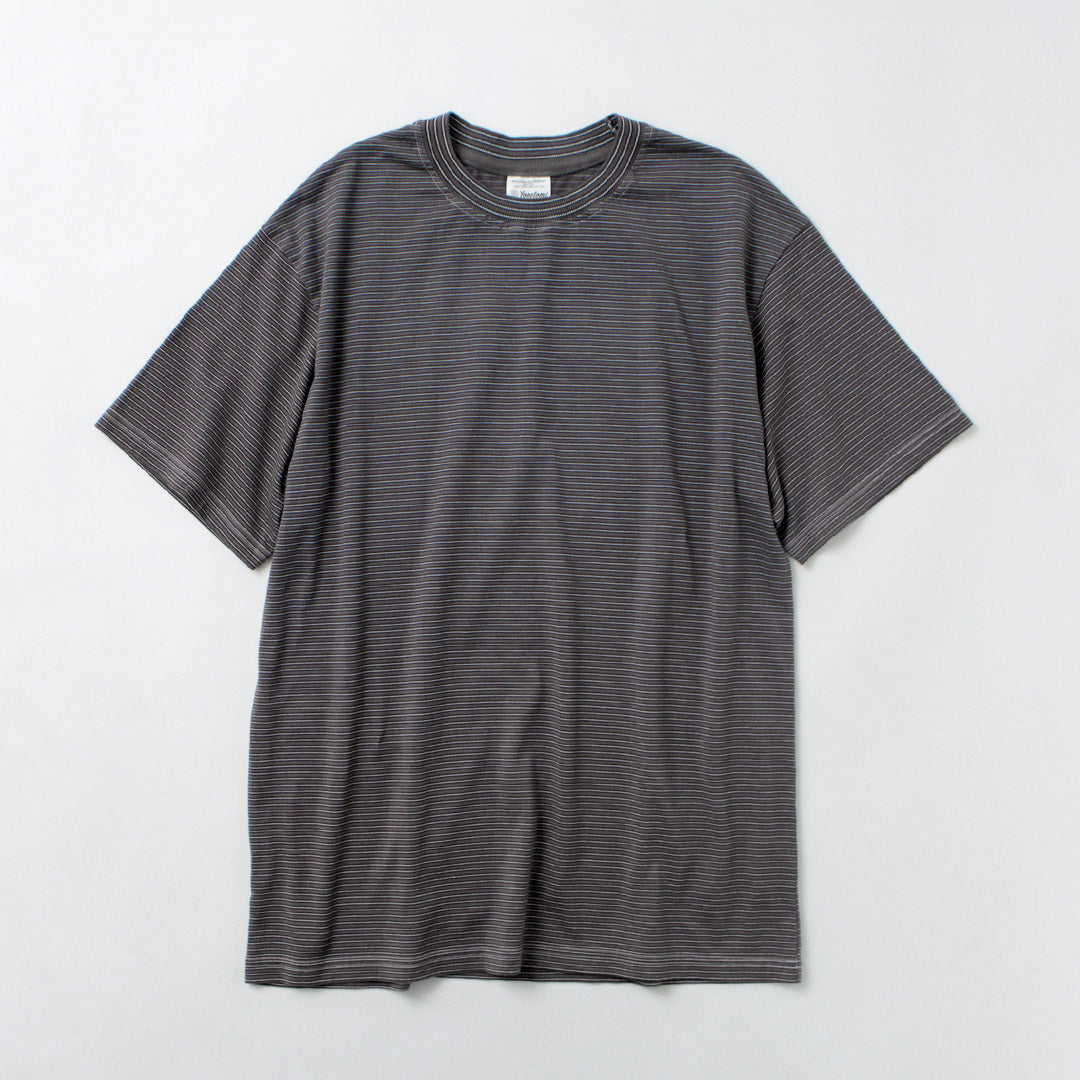 YONETOMI NEW BASIC(ヨネトミニューベーシック) ガーメントダイ ボーダーTシャツ