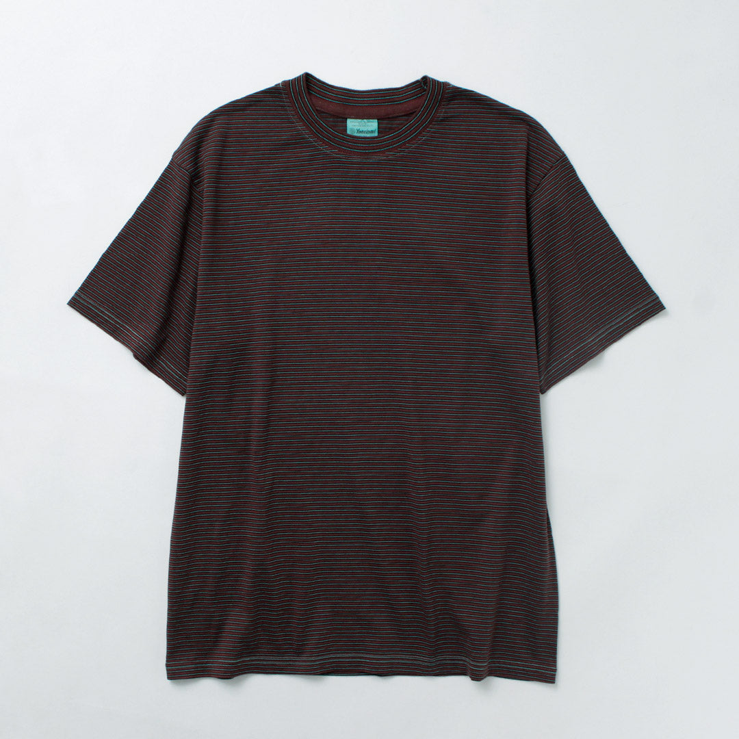 YONETOMI NEW BASIC(ヨネトミニューベーシック) ガーメントダイ ボーダーTシャツ