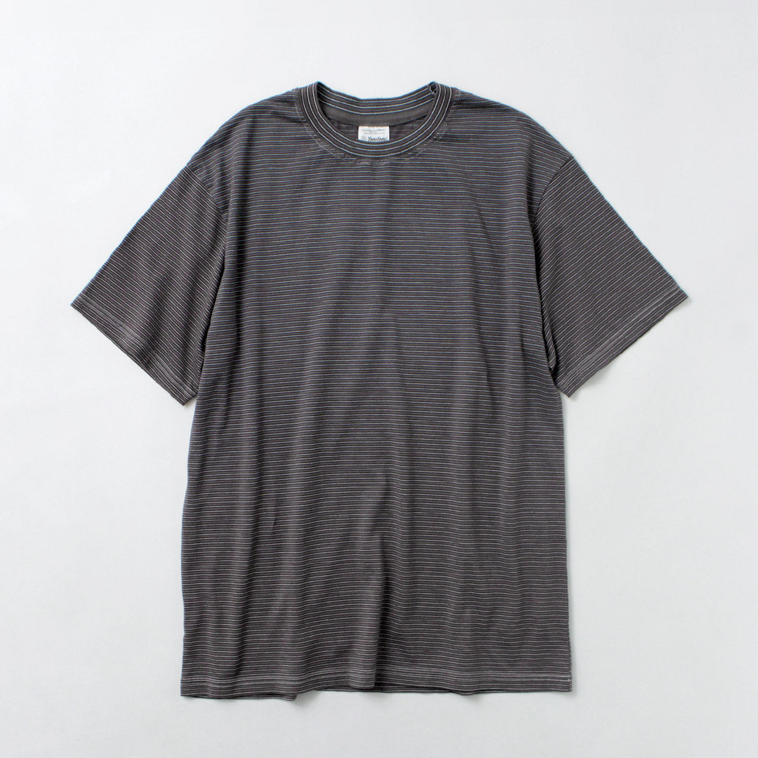 YONETOMI NEW BASIC(ヨネトミニューベーシック) ガーメントダイ ボーダーTシャツ