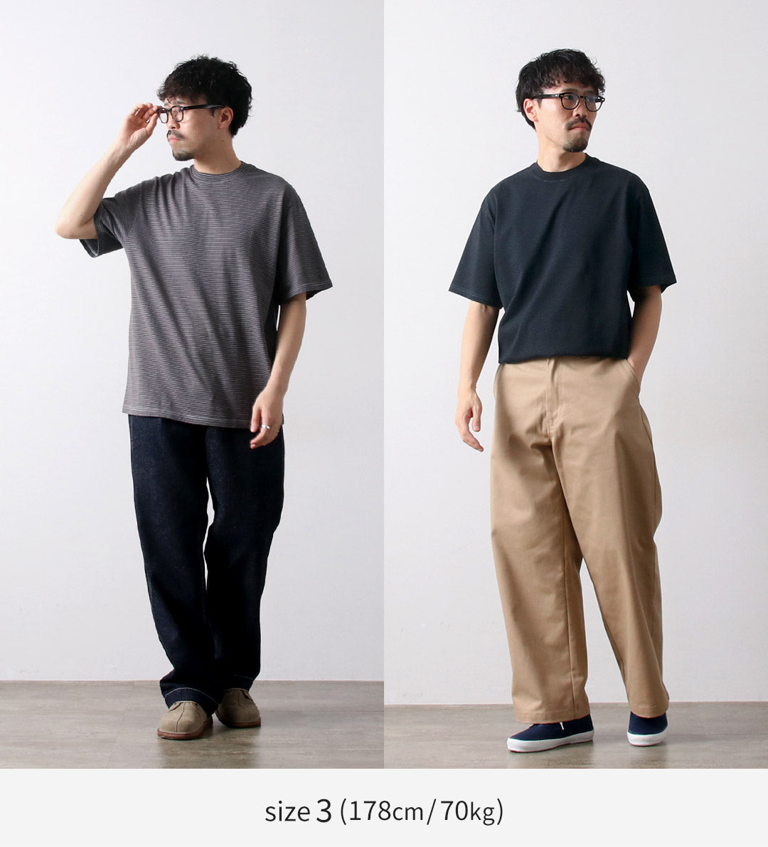 YONETOMI NEW BASIC(ヨネトミニューベーシック) ガーメントダイ ボーダーTシャツ