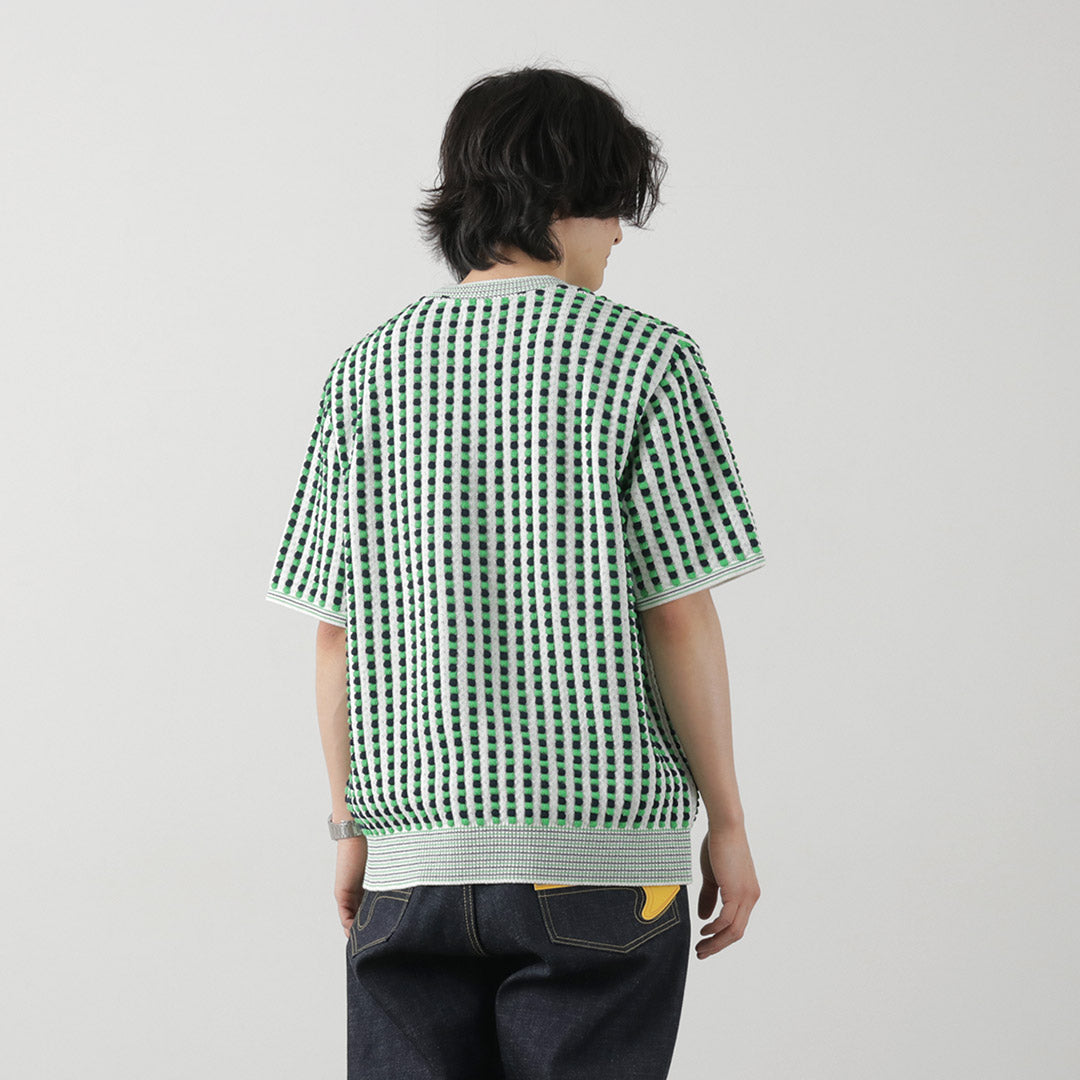 COOHEM(コーヘン) レトロ ウェーブ ニットPO