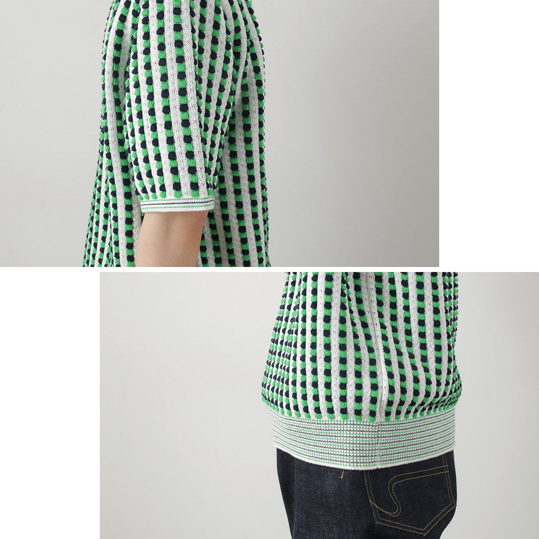 COOHEM(コーヘン) レトロ ウェーブ ニットPO