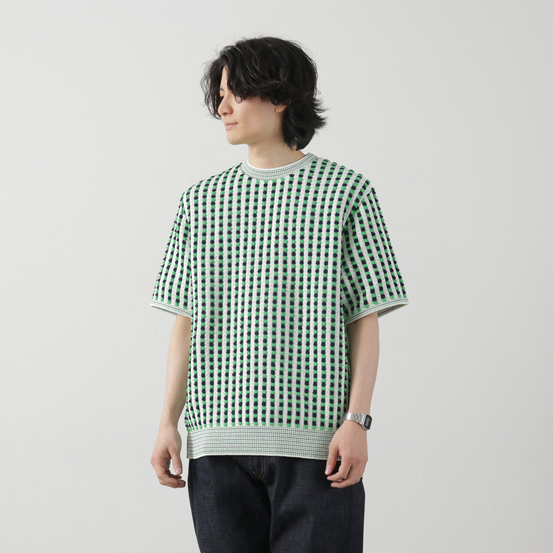 COOHEM(コーヘン) レトロ ウェーブ ニットPO