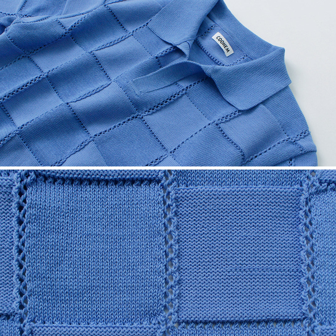 【50%OFF】COOHEM(コーヘン) リンクス チェック ニットPO