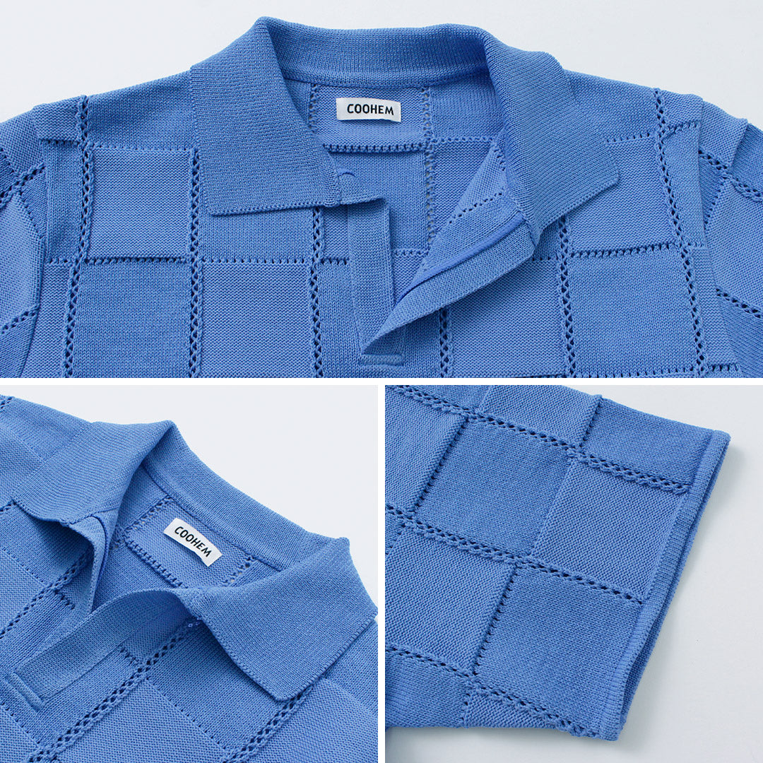 【50%OFF】COOHEM(コーヘン) リンクス チェック ニットPO